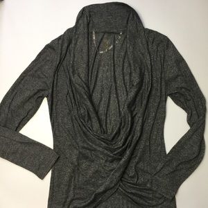 Marika Balance Collection Gray Top M Faux Wrap